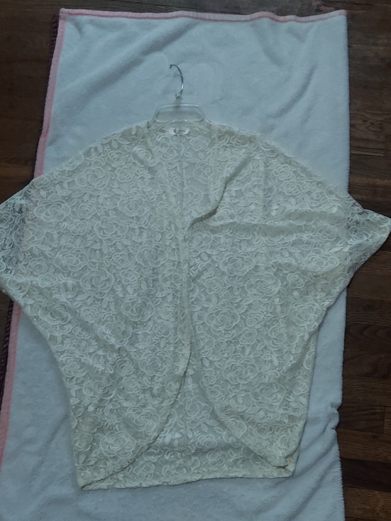 Sweaters - 6 for $10 M&M Cream Lace Dolman Sleeve Women's Sweater